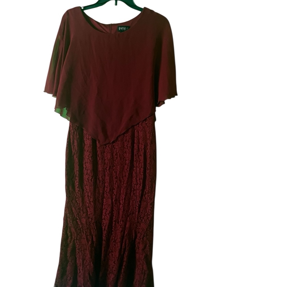 Enfocus Studio Asymmetrical Burgundy Dress